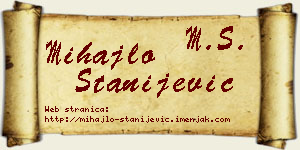 Mihajlo Stanijević vizit kartica
